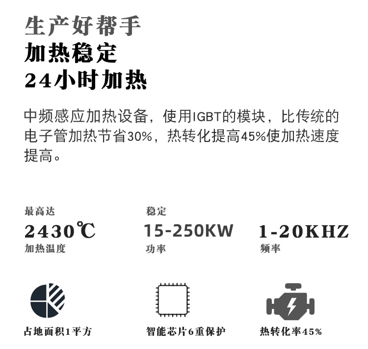 中頻哔咔漫画APP官网进入加熱設備HTM-15AB 15KW中頻電源(圖5)